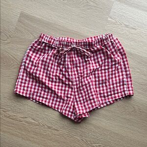 Shein Red Gingham Women's Shorts